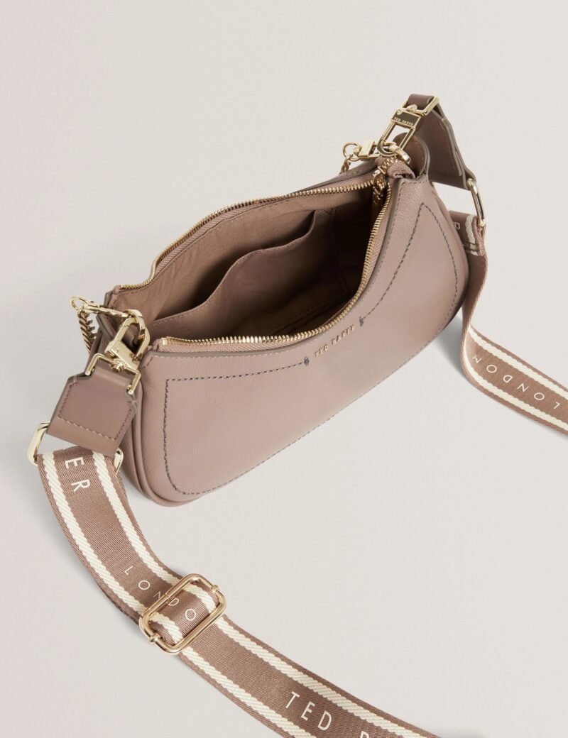 LAARNA Webbing Strap Leather Shoulder Bag Small