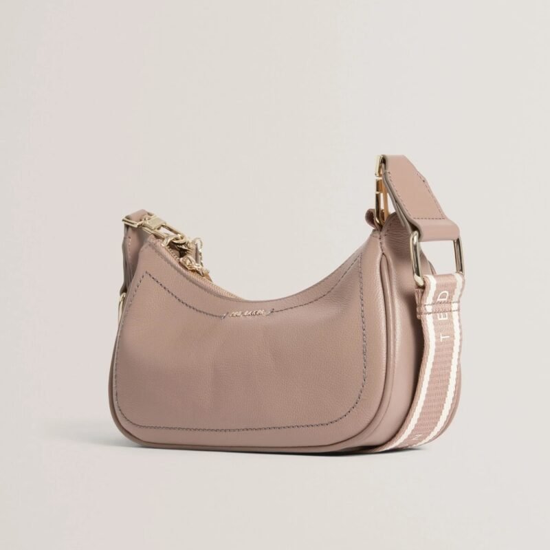 LAARNA Webbing Strap Leather Shoulder Bag Small