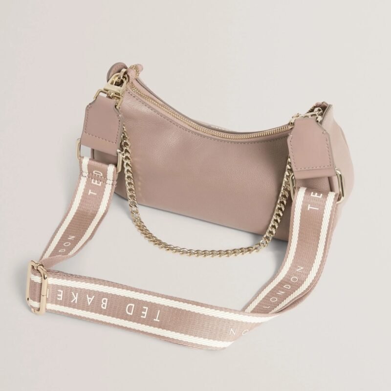 LAARNA Webbing Strap Leather Shoulder Bag Small
