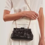 FIORELL Flower 3D Applique Clutch Bag