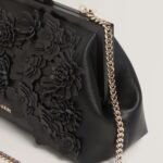 FIORELL Flower 3D Applique Clutch Bag