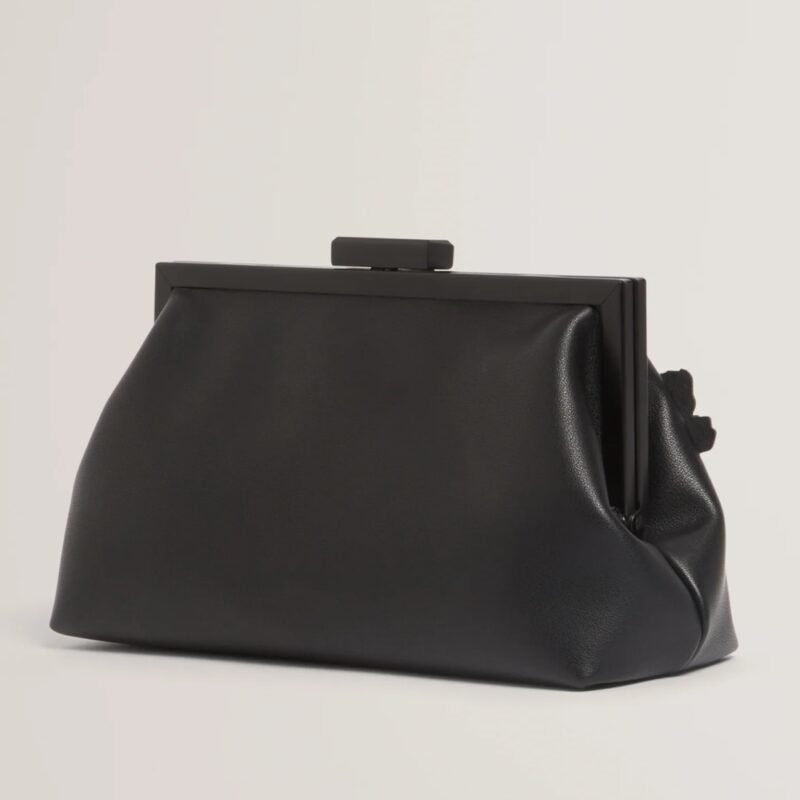 FIORELL Flower 3D Applique Clutch Bag