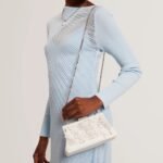 FIORELL Flower 3D Applique Clutch Bag