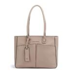 Leather computer tote bag 14"