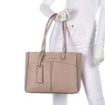 Leather computer tote bag 14"