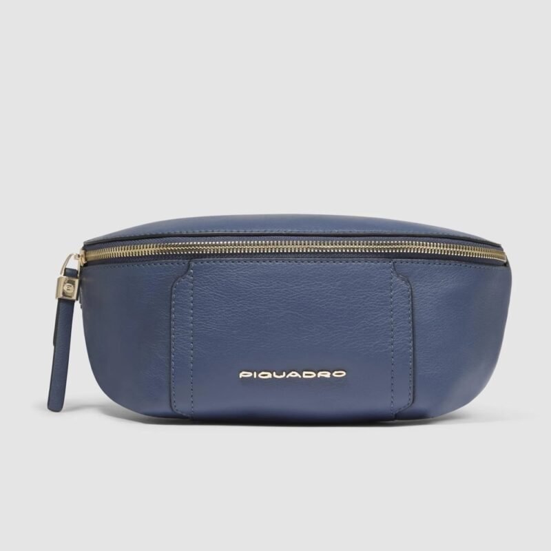 Leather bum bag with RFID protection