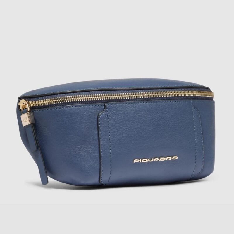 Leather bum bag with RFID protection