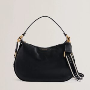 ESIAH Webbing Slouchy Leather Hobo Bag