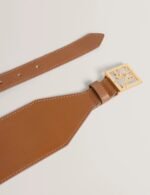 ANIIKAA TB Logo Buckle Leather Waist Belt