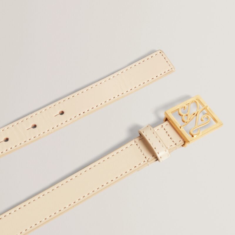 SCRIPTT TB Script Buckle Slim Leather Belt