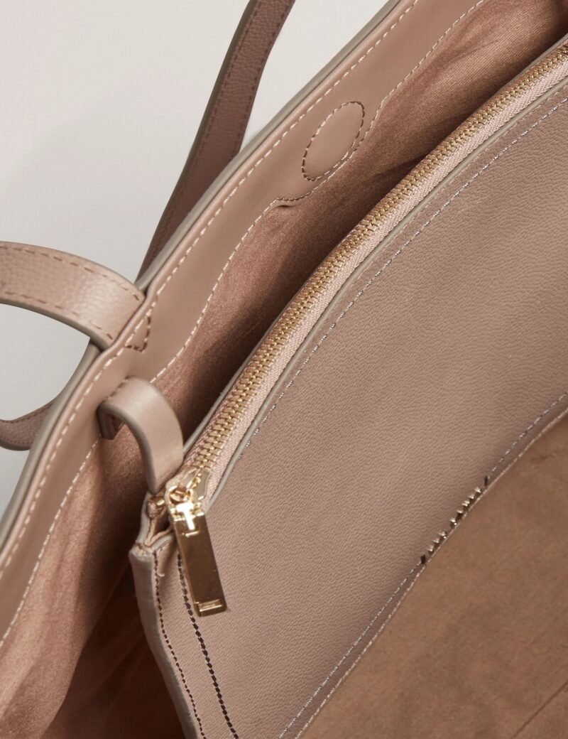 LENYYA Leather Wide Tote Bag