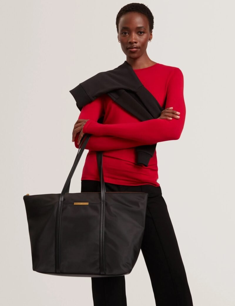 NYCOLE Nylon Large Wide Tote Bag