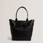JJOSLYN Croc Effect Knot Bow Tote Bag