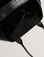 JJOSLYN Croc Effect Knot Bow Tote Bag