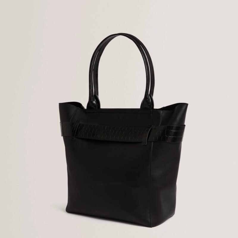 JJOSLYN Croc Effect Knot Bow Tote Bag