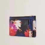 AMALIAS Dahlia Print Leather Card Holder Purse