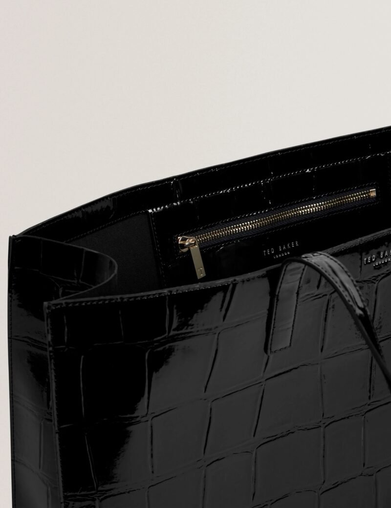VIVVIEN Croc Effect Extra Large Wide Icon Tote Bag