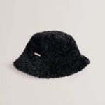FLUFFYI Shearling Wide Brim Bucket Hat