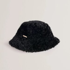 FLUFFYI Shearling Wide Brim Bucket Hat