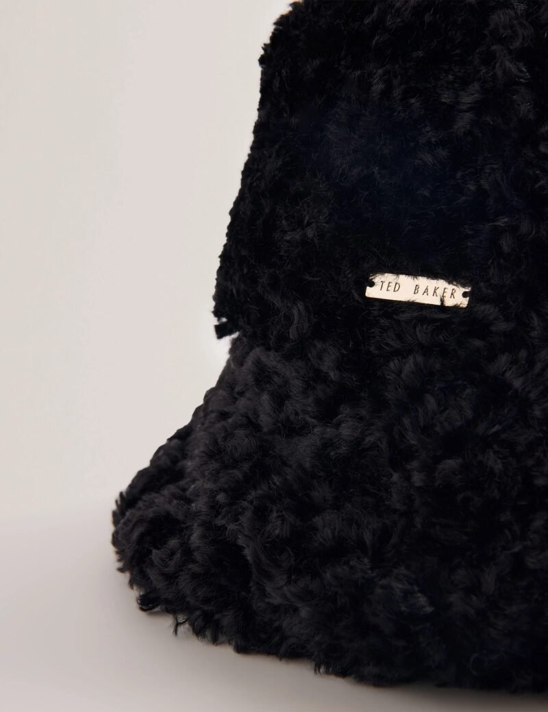 FLUFFYI Shearling Wide Brim Bucket Hat
