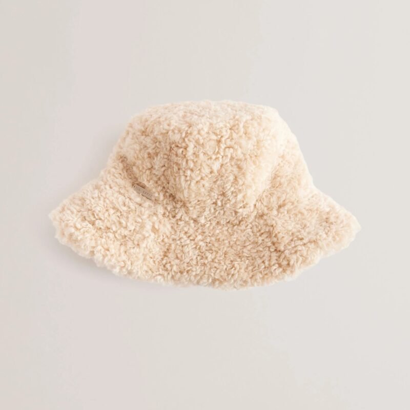 FLUFFYI Shearling Wide Brim Bucket Hat