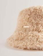 FLUFFYI Shearling Wide Brim Bucket Hat