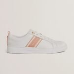 BAILLY Webbing Stripe Lace-Up Leather Trainers
