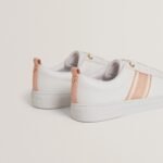 BAILLY Webbing Stripe Lace-Up Leather Trainers