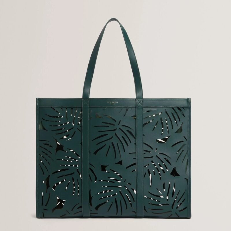 LEIIAN Leaf Detail Laser Cut Extra Large Tote