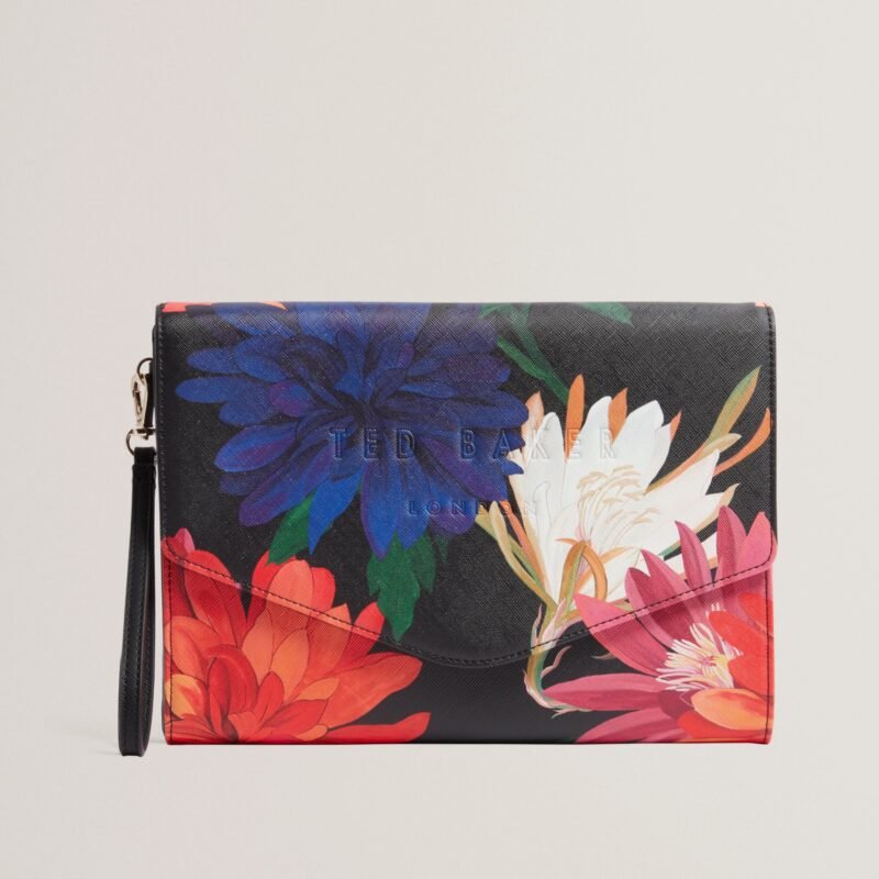 AMARSAY Printed Dahlia Icon Envelope Pouch