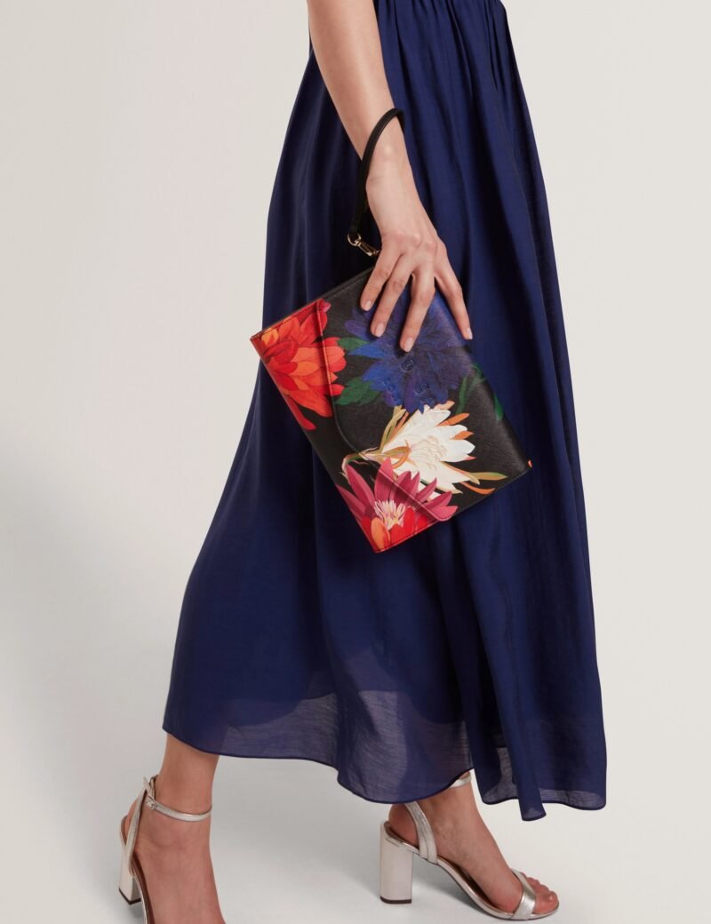 AMARSAY Printed Dahlia Icon Envelope Pouch