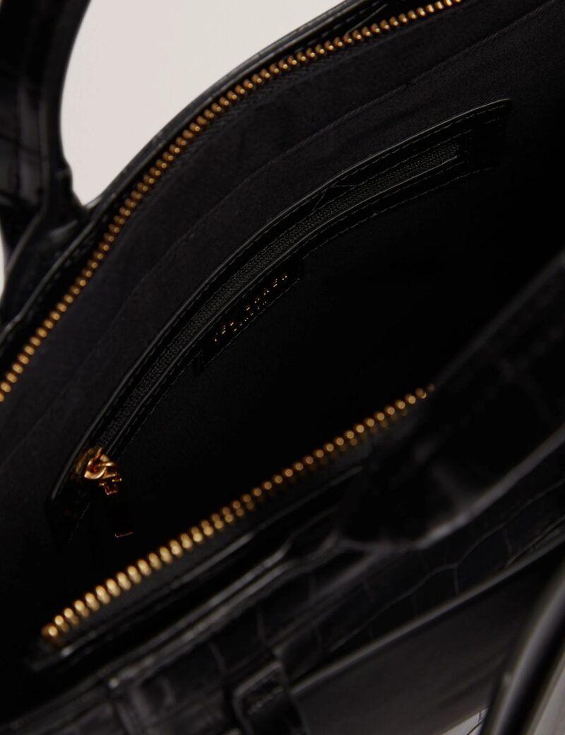 JJOSIA Croc Effect Knot Bow Crossbody Bag