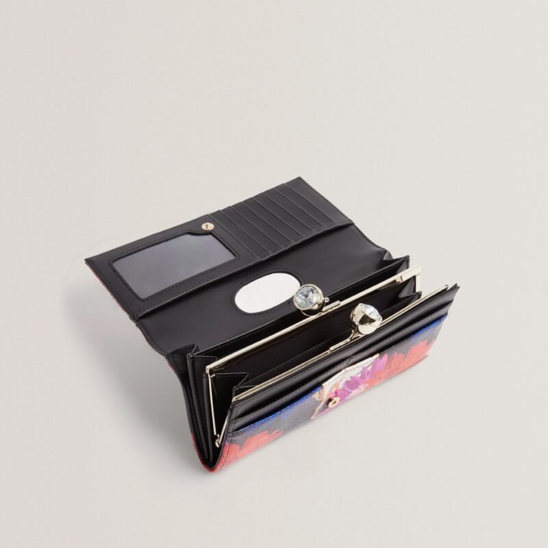 AMALIAH Printed Rose Detail Bobble Purse