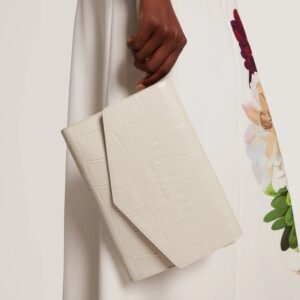 CROCEY Croc Effect Envelope Clutch Bag