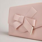 NIKKEY Knot Bow Vinyl Envelope Clutch Bag