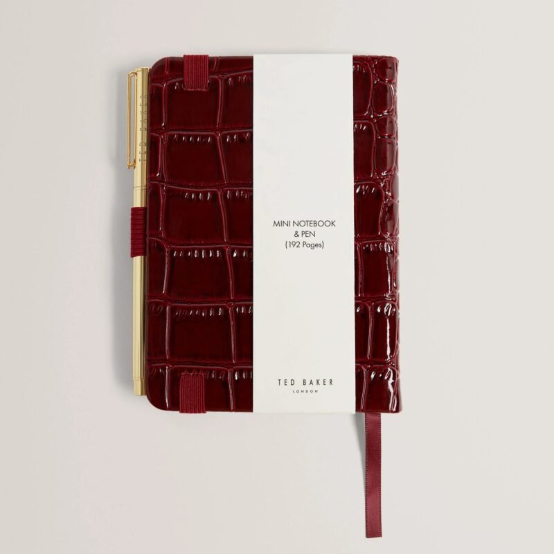 AUDRRY Croc Effect Mini Notebook and Pouch Set