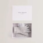 KERIIS Rhinestone Knitted Hat and Gloves Set