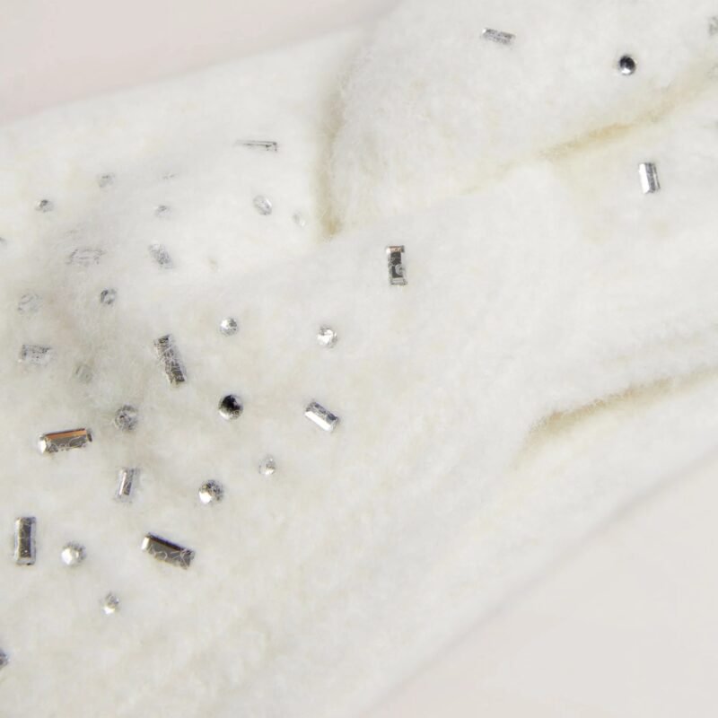 PENAOPA Rhinestone Detail Knitted Headband