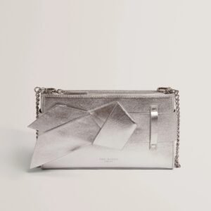 WYYNIE Elongated Woven Handle Leather Bucket Ba