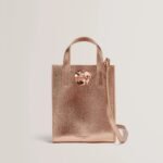 ROSARI Rose Detail Mini Metallic Icon Bag