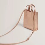 ROSARI Rose Detail Mini Metallic Icon Bag