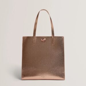 ROSMAH Rose Detail Metallic Large Icon Bag ROSMAH Rose Detail Metallic Large Icon Bag