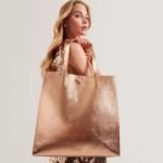 ROSMAH Rose Detail Metallic Large Icon Bag