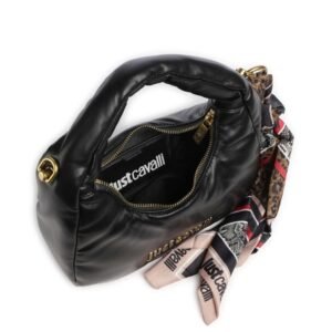 Puffy handbag with foulard