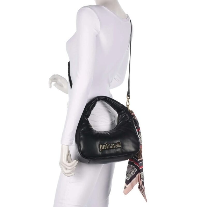 Puffy handbag with foulard