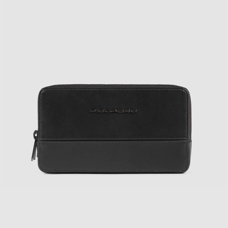 Leather clutch with three dividers