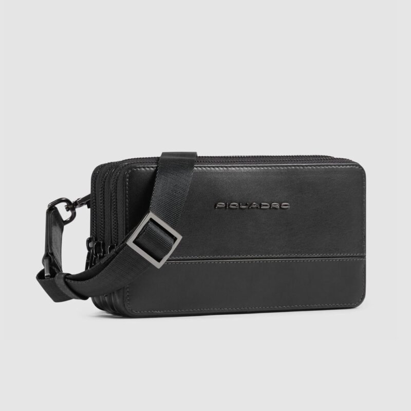 Leather clutch with three dividers