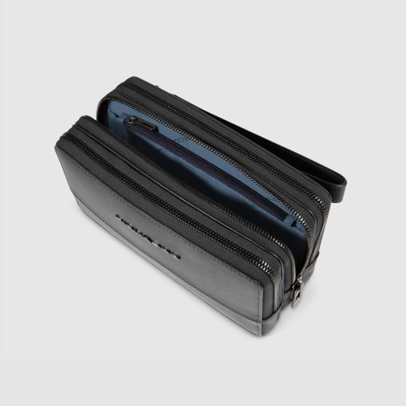 Leather clutch with three dividers