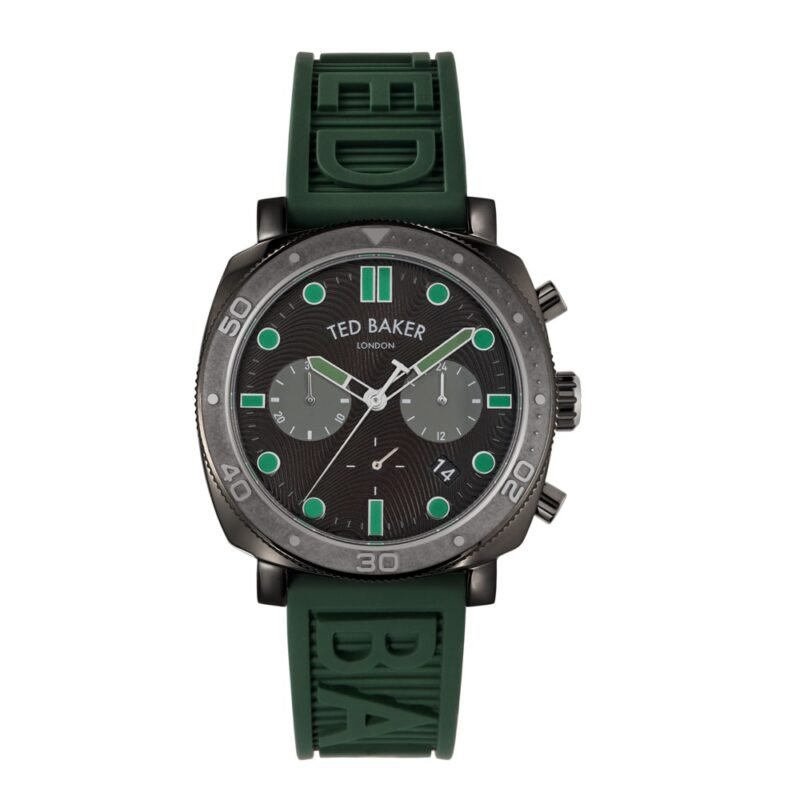 CAINE Silicon Strap Green Watch