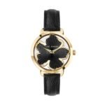 LILABEL black Leather watch